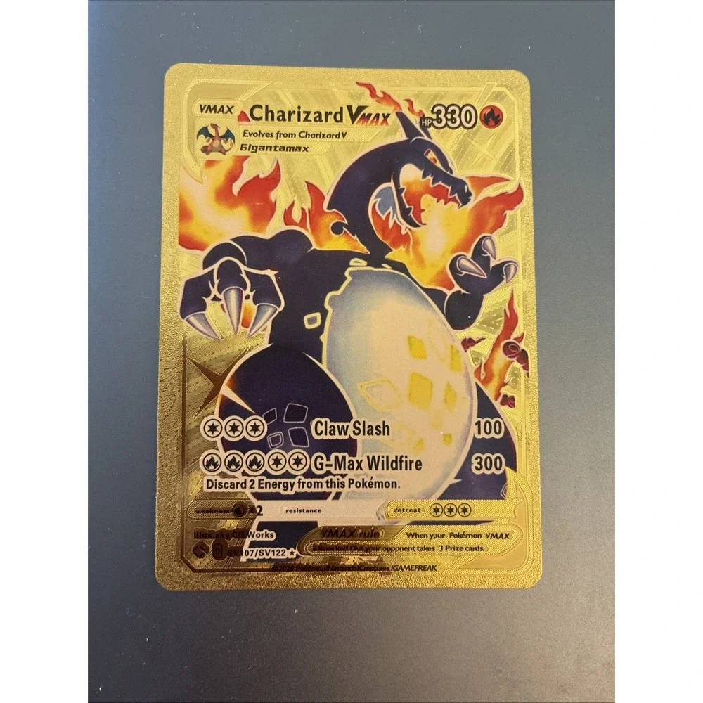 Pokemon Charizard VMAX HP330 Gold Foil Fan Art Card 020/189